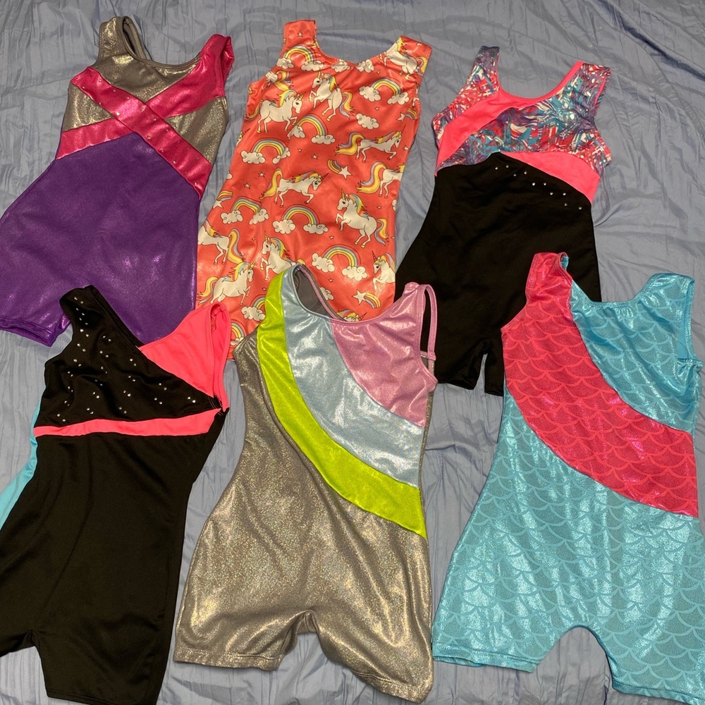 Sleeveless gymnastics leopards (set of 6)